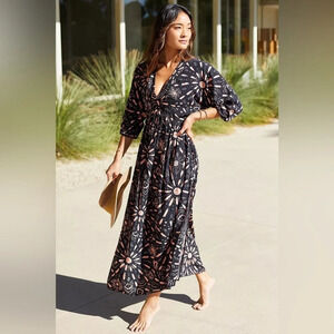 Anthropologie Malai Loni Cover-Up Maxi Dress women’s medium side slits boho